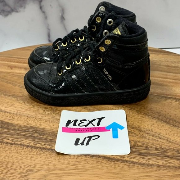 adidas Shoes Adidas Crib Black Top Ten Hi Retro Baby Kids Athletic Sneaker Shoes Size 7c